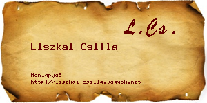 Liszkai Csilla névjegykártya